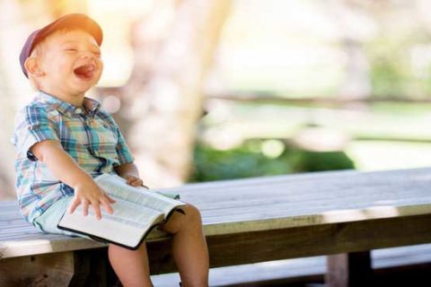 Little boy laughing