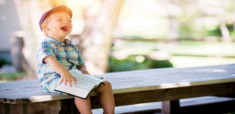 Little boy laughing